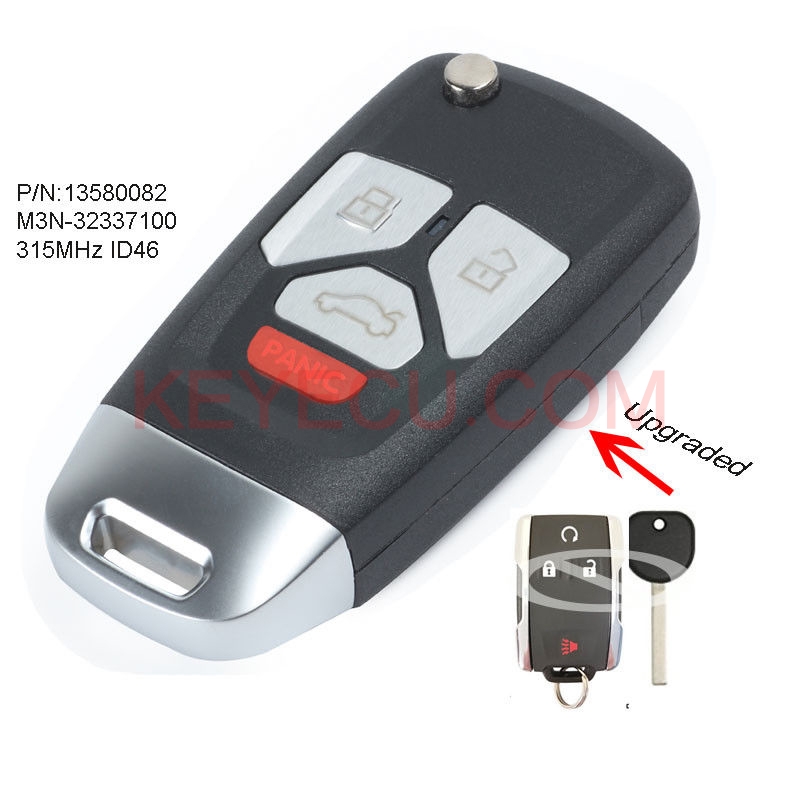 Upgraded Flip Remote Key Fob 315MHz ID46 For 2014 2016 GMC Sierra M3N