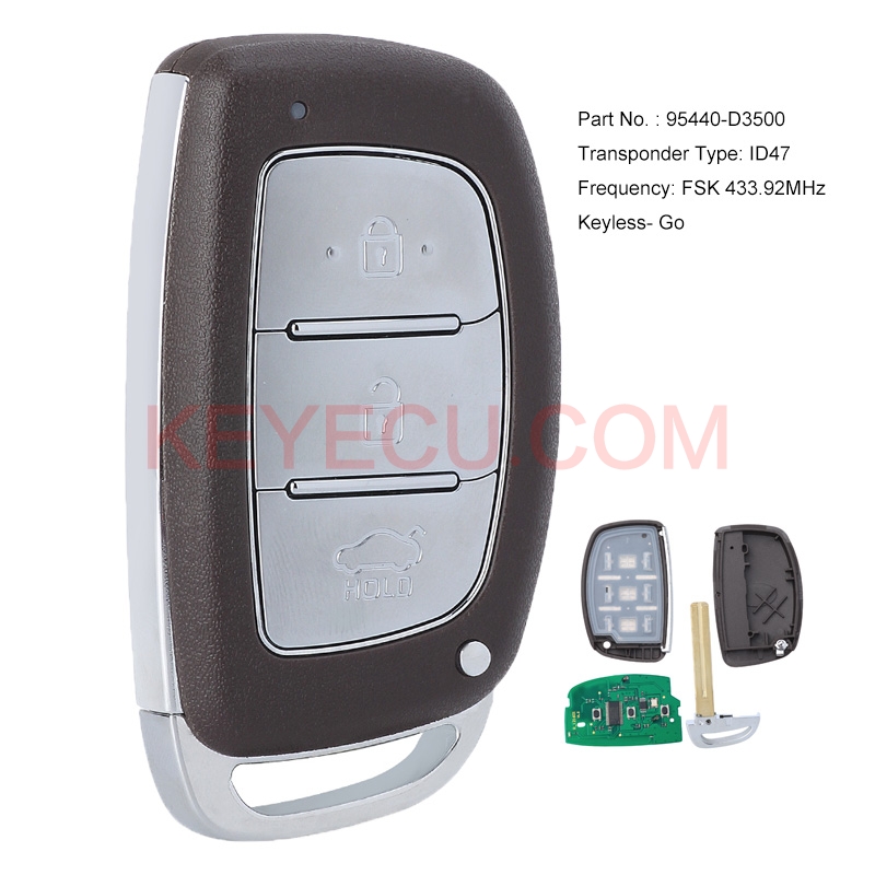 Keyless Go Smart Remote Car Key Fob Mhz Id For Hyundai P N