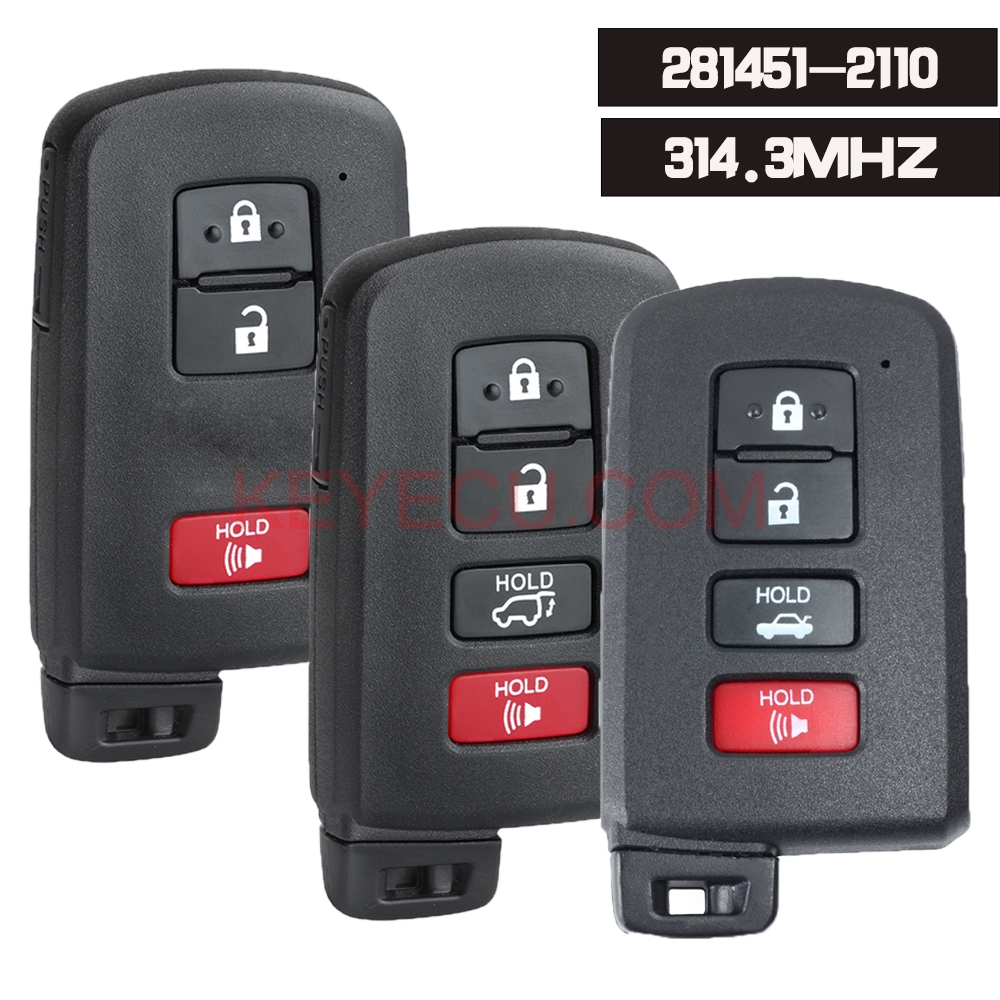 Board Id Smart Remote Car Key With Mhz For Toyota