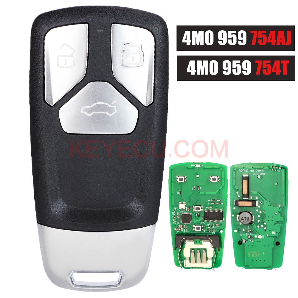 M Aj M T Smart Remote Key Fob Mhz For Audi Tt