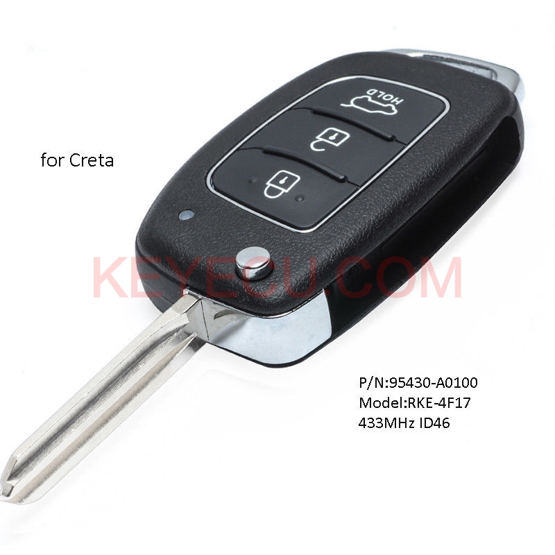 Remote Key Fob 433MHz ID46 for Hyundai Creta 2016-2017 95430-A0100,For ...