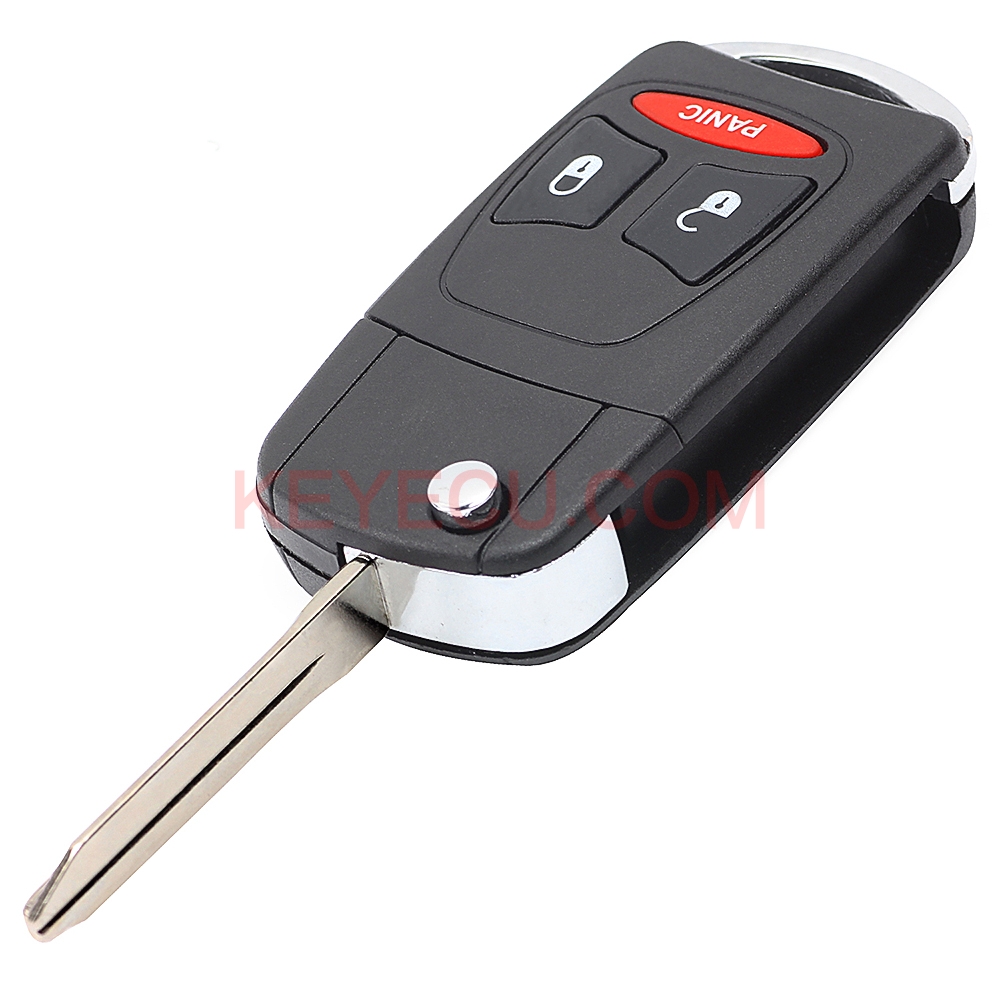 Modified Flip Remote Key Shell 3 Button for Chrysler,For Chrysler