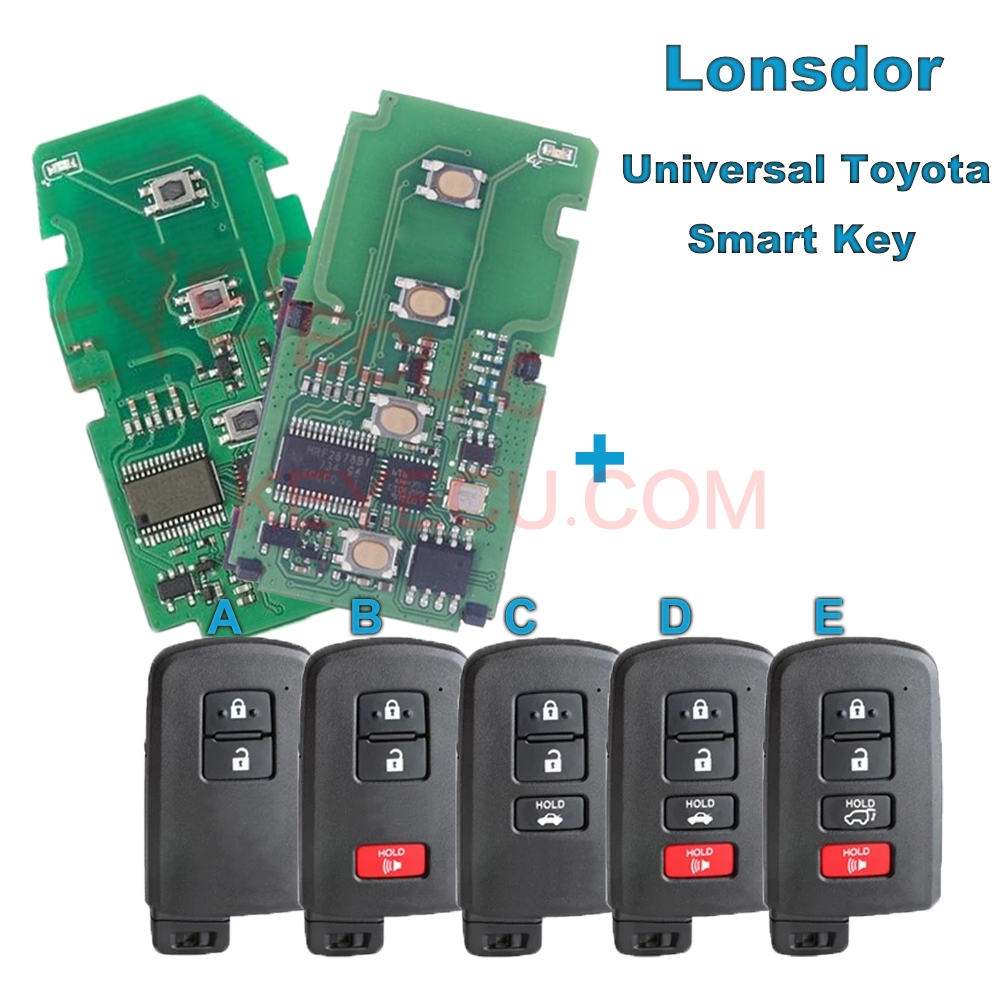 Lonsdor Smart Key Universal Remote Key for Toyota 8A for K518 KH100 ...