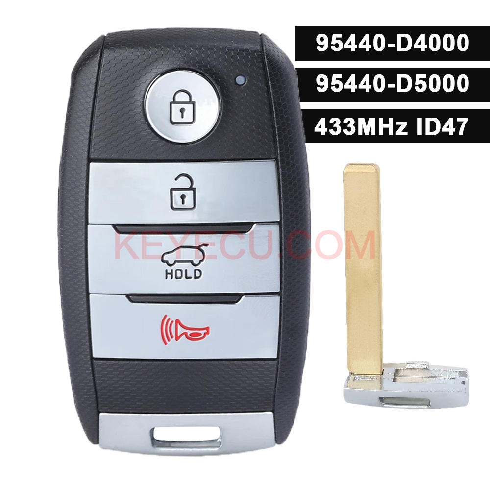 Smart Remote Key 4 Button 433mhz Hitag3 Ncf2952x For Kia Optima 2016