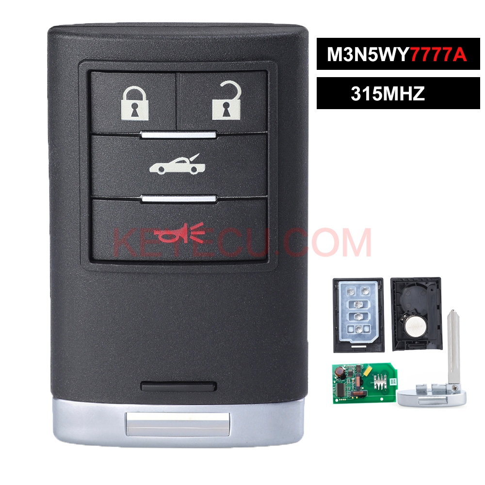 M3N5WY7777A , 25926479 25926480 Smart Remote Key 4 Button 315MHz ...