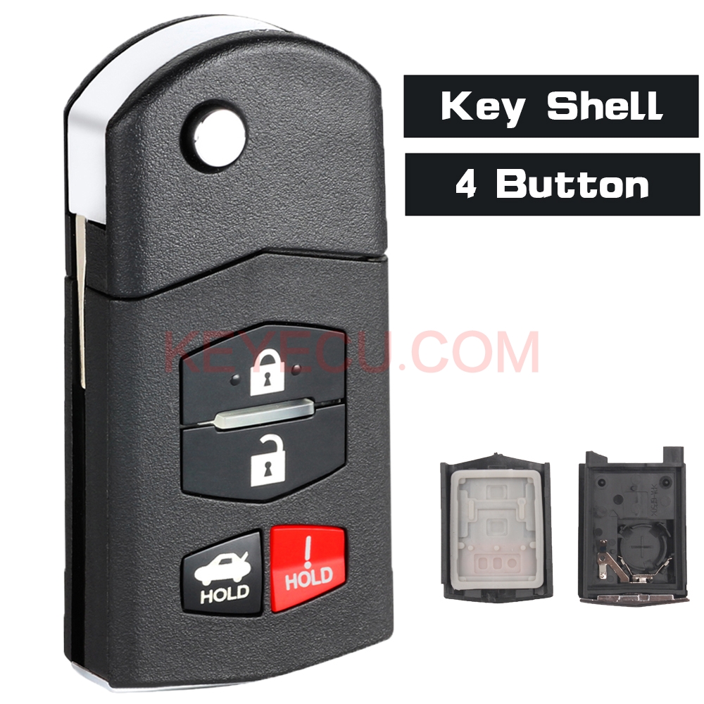 Flip Remote Key Shell 3+1 Button for Mazda 662F-SKE12501,For Mazda