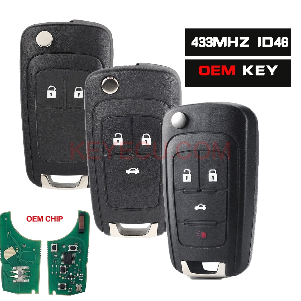 OEM Remote Key Fob 2B/3B/4B 433MHz ID46 for Holden Commodore VF Cruze ...