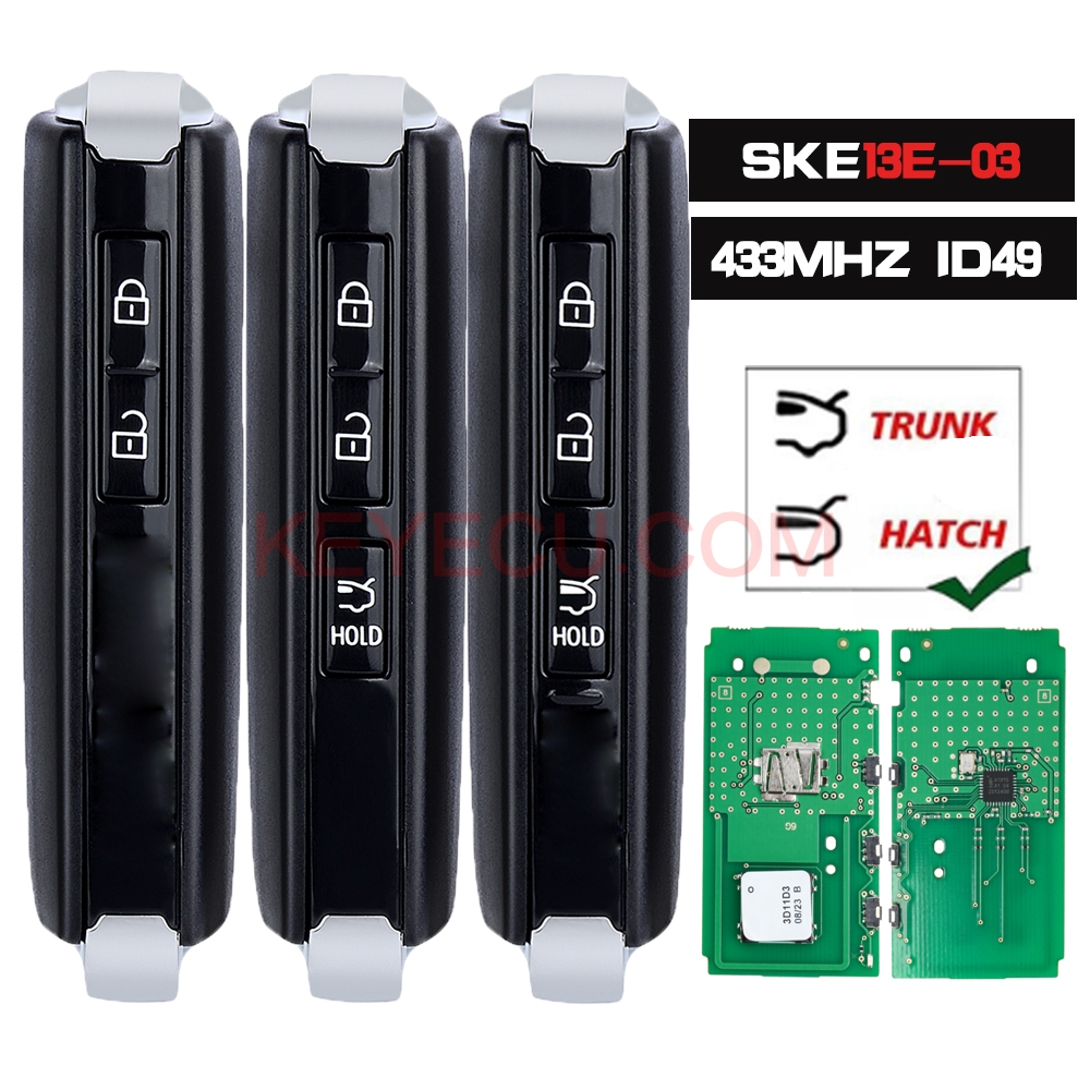 FCC ID: WAZSKE13E03, SKE13E-03 Smart Remote Control Car Key With 2