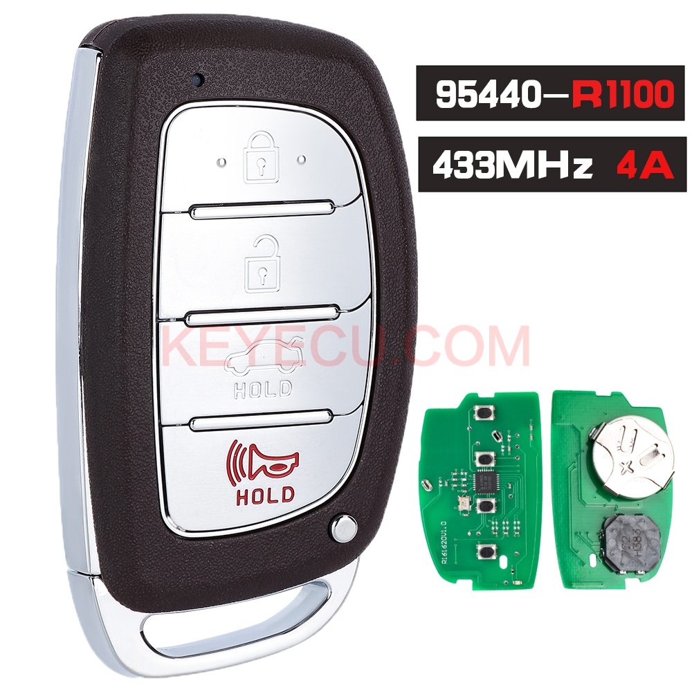 P/N: 95440-R1100 433Mhz 4A Chip 4 Button Smart Car Remote Key For ...