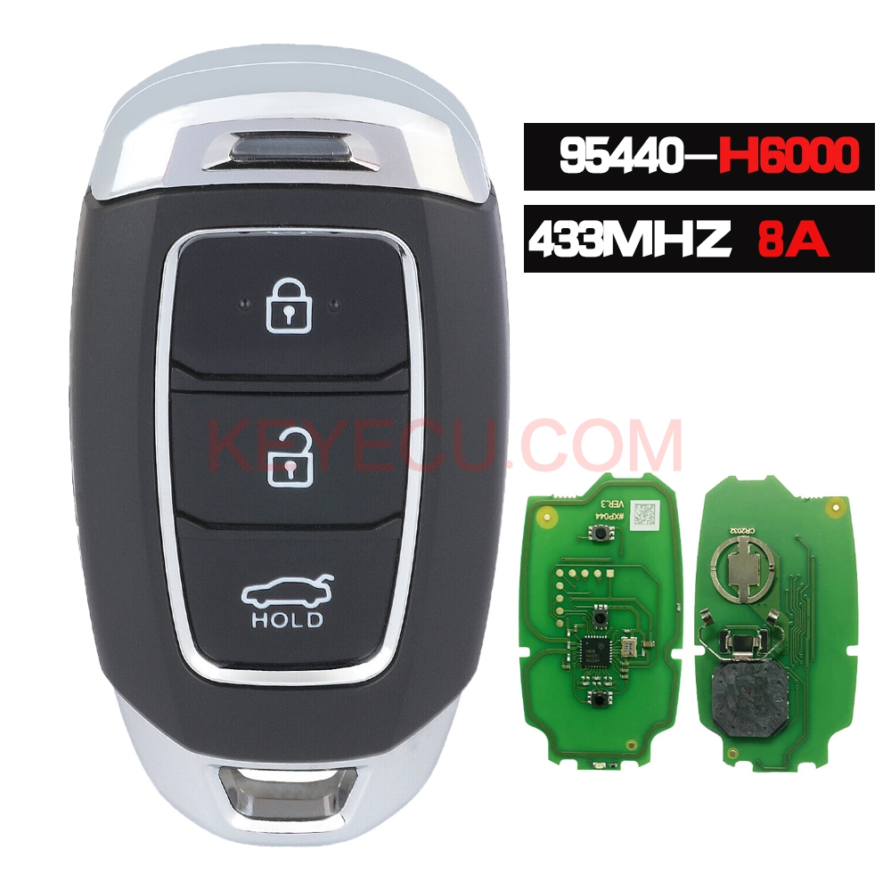 95440 H6000 Smart Remote Key Keyless Go Remote Control Fob 433MHz 8A Chip For Hyundai Accent